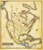 Historic Map : School Atlas - 1820 North America. - Vintage Wall Art