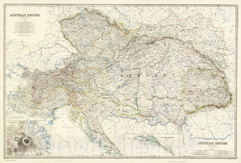 Historic Map : 1861 Composite: Austria. - Vintage Wall Art