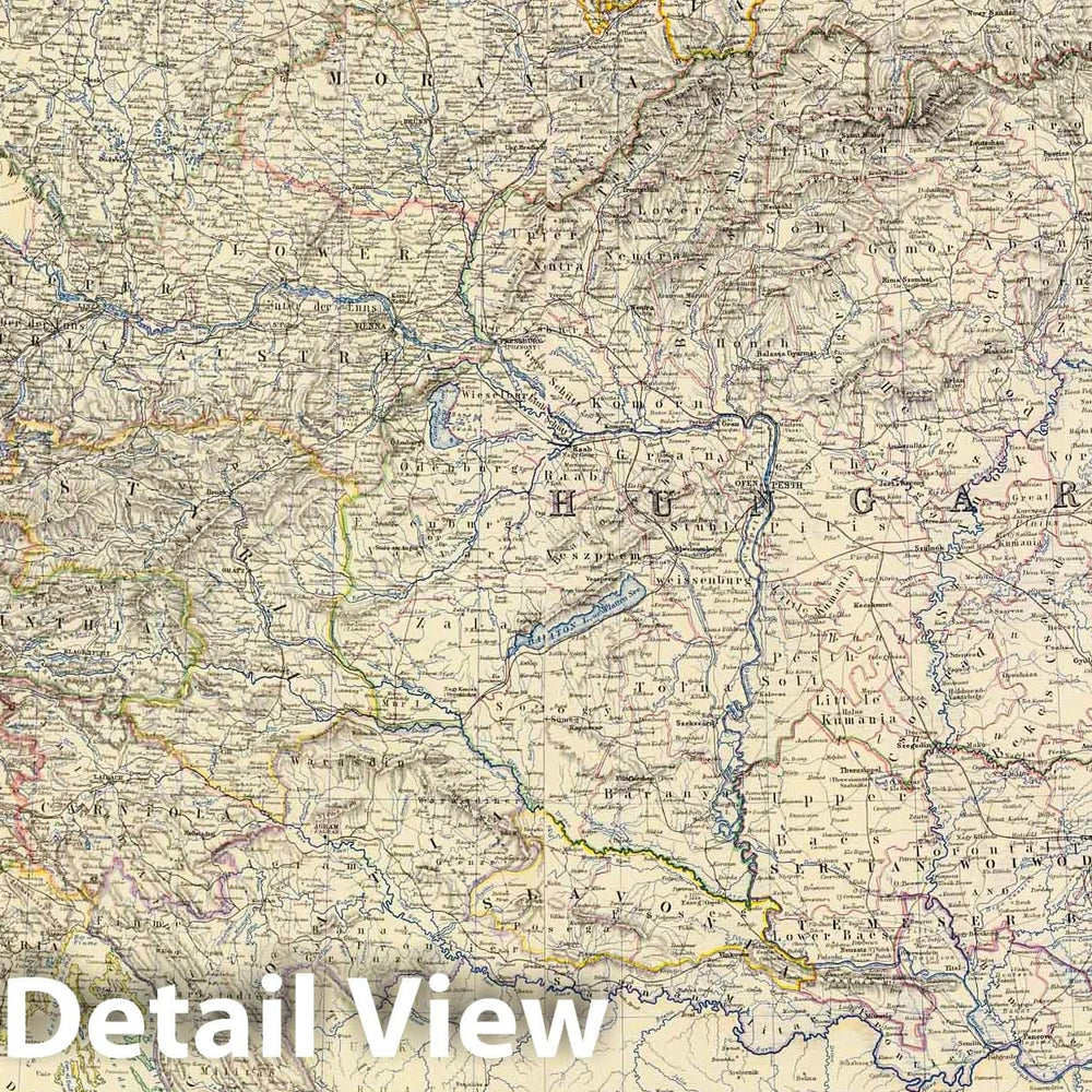 Historic Map : 1861 Composite: Austria. - Vintage Wall Art