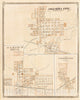 Historic Map : 1876 Columbia City, Whitley Co, Ind. (with) Albion, Churubusco. - Vintage Wall Art