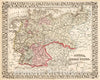 Historic Map : 1868 Prussia, and the German States - Vintage Wall Art