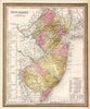 Historic Map : 1850 New Jersey. - Vintage Wall Art