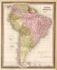 Historic Map : 1850 South America : Vintage Wall Art