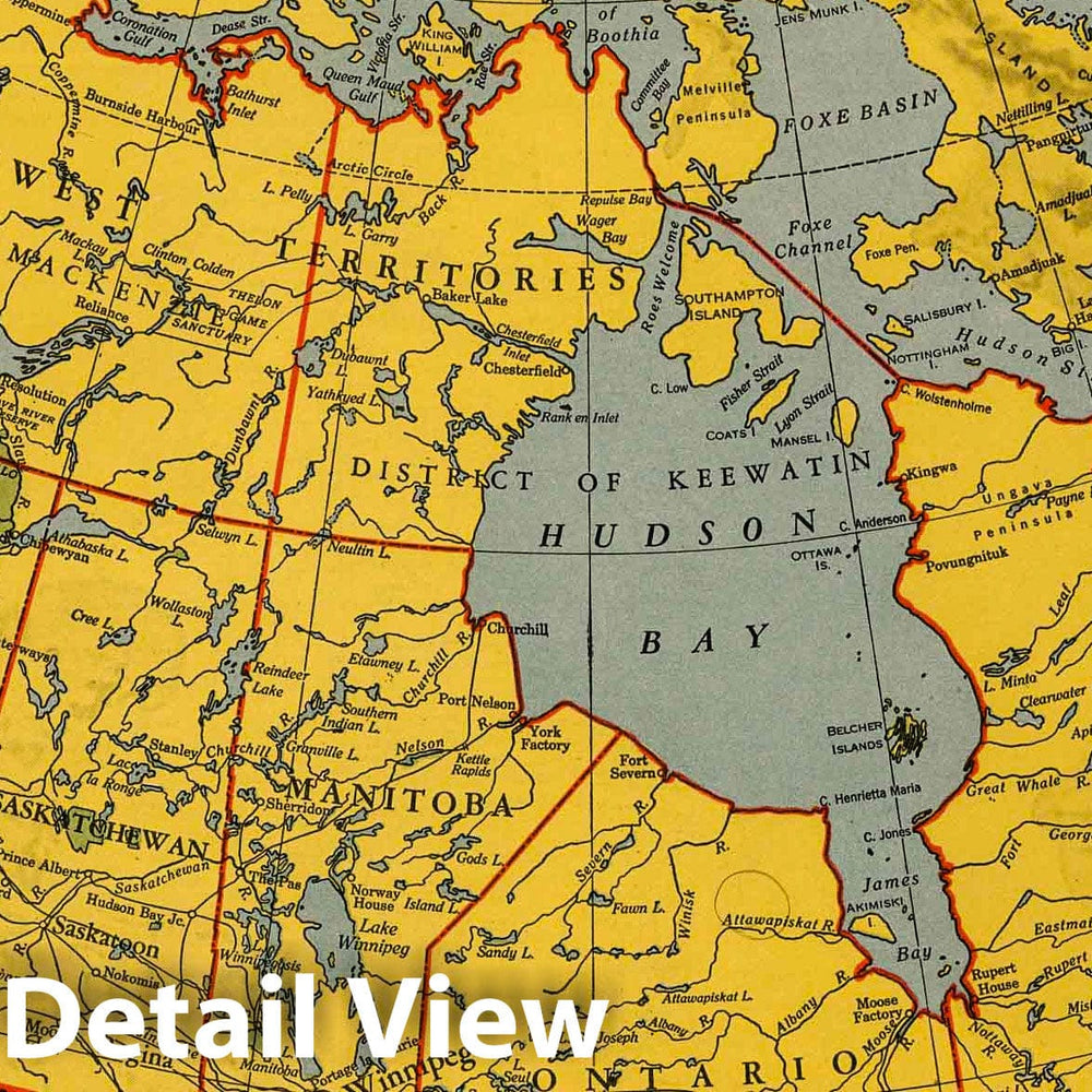 Historic Map : 1943 Canada - Vintage Wall Art