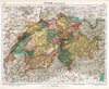 Historic Map : Switzerland, 1921 Suisse. Carte Politique , Vintage Wall Art
