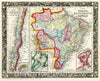 Historic Map : 1860 Map Of Brazil, Bolivia, Paraguay, And Uruguay. - Vintage Wall Art