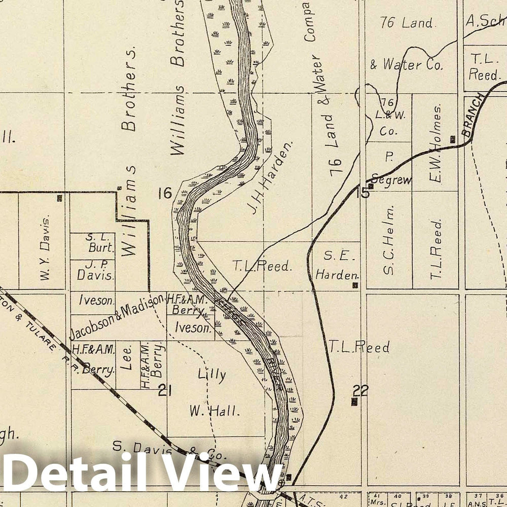 Historic Map : 1891 R.23E T.15S. - Vintage Wall Art