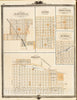 Historic Map : 1875 Plans of Atlantic, Osceola, Lewis, Hopeville and Murray, State of Iowa. - Vintage Wall Art