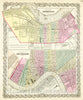 Historic Map : 1856 The City Of Louisville Kentucky. (with) The City Of New Orleans Louisiana. - Vintage Wall Art