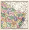 Historic Map : France, 1865 France II. , Vintage Wall Art