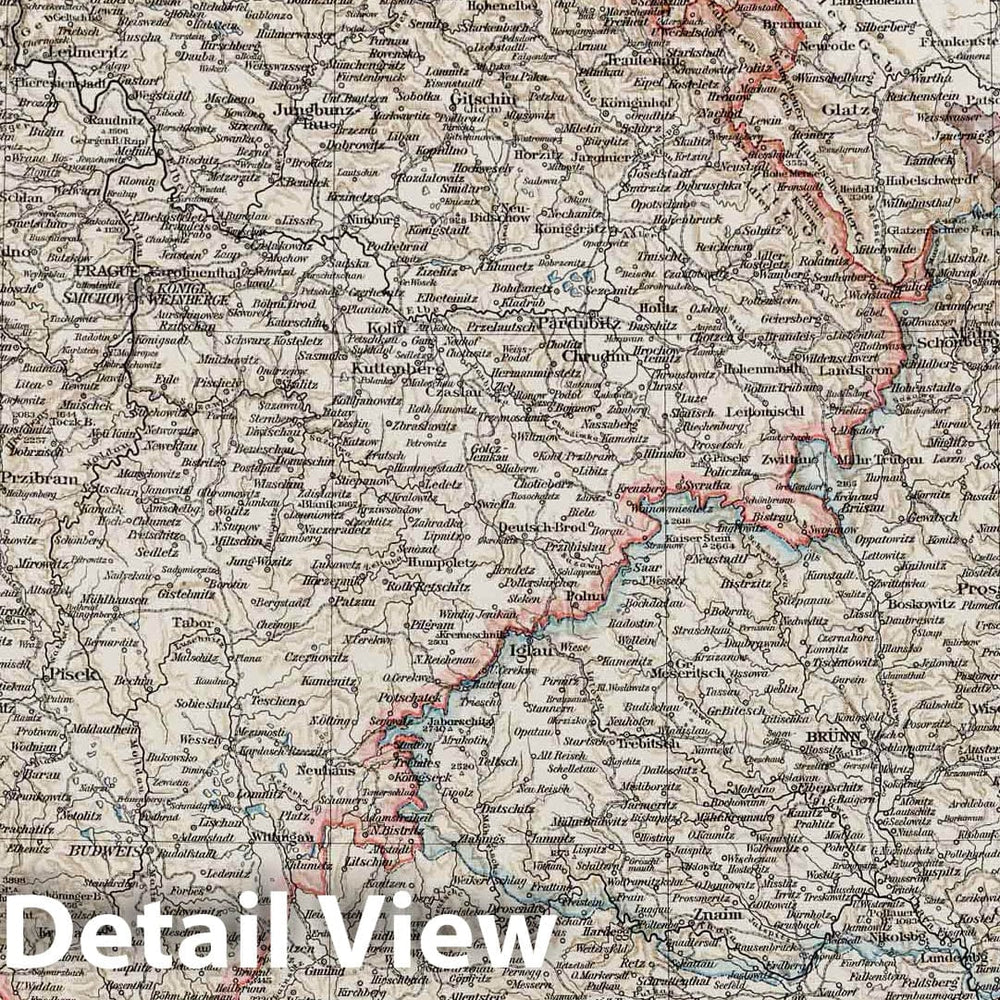 Historic Map : 1900 Bohemia, Moravia and Austrian Silesia - Vintage Wall Art