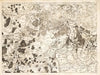 Historic Map : Belgium, 1708 11. Carte particuliere des environs de Louvain, Vintage Wall Art