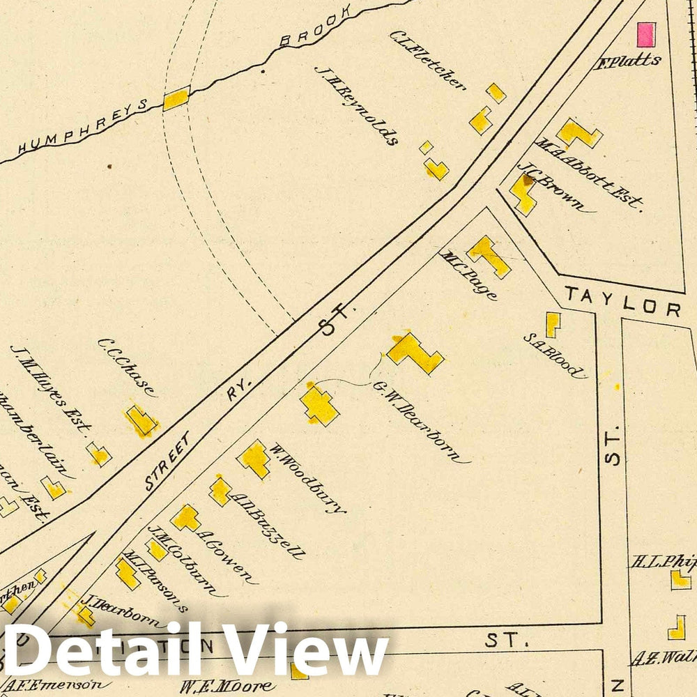Historic Map : 1892 Manchester, N.H, Ward 6. v1 - Vintage Wall Art