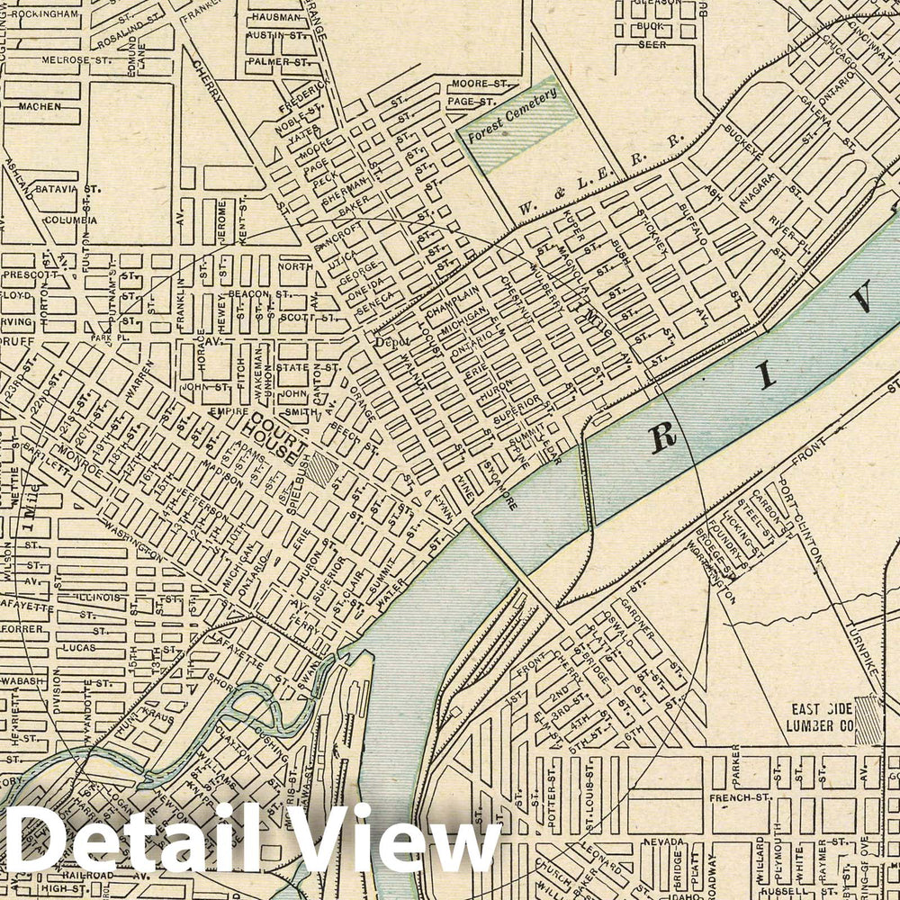 Historic Map : 1901 Toledo : Vintage Wall Art