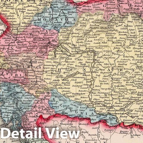 Historic Map : 1860 Austrian Empire. - Vintage Wall Art