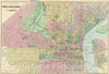 Historic Map : 1890 Philadelphia, Camden. - Vintage Wall Art