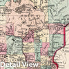 Historic Map : 1877 County map of Minnesota - Vintage Wall Art
