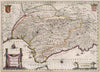 Historic Map : Andalusia , Spain 1682 Andaluzia continens Sevillam et Cordubam. , Vintage Wall Art
