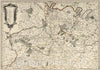 Historic Map : Chartres , France 1695 L'Evesche de Chartres Divise en Archidiaconez et Doyennez (northern sheet). , Vintage Wall Art