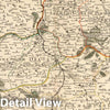 Historic Map : Chartres , France 1695 L'Evesche de Chartres Divise en Archidiaconez et Doyennez (northern sheet). , Vintage Wall Art