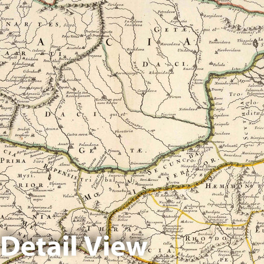 Historic Map : 1697 Illyria East, East Balkan Peninsula. - Vintage Wall Art