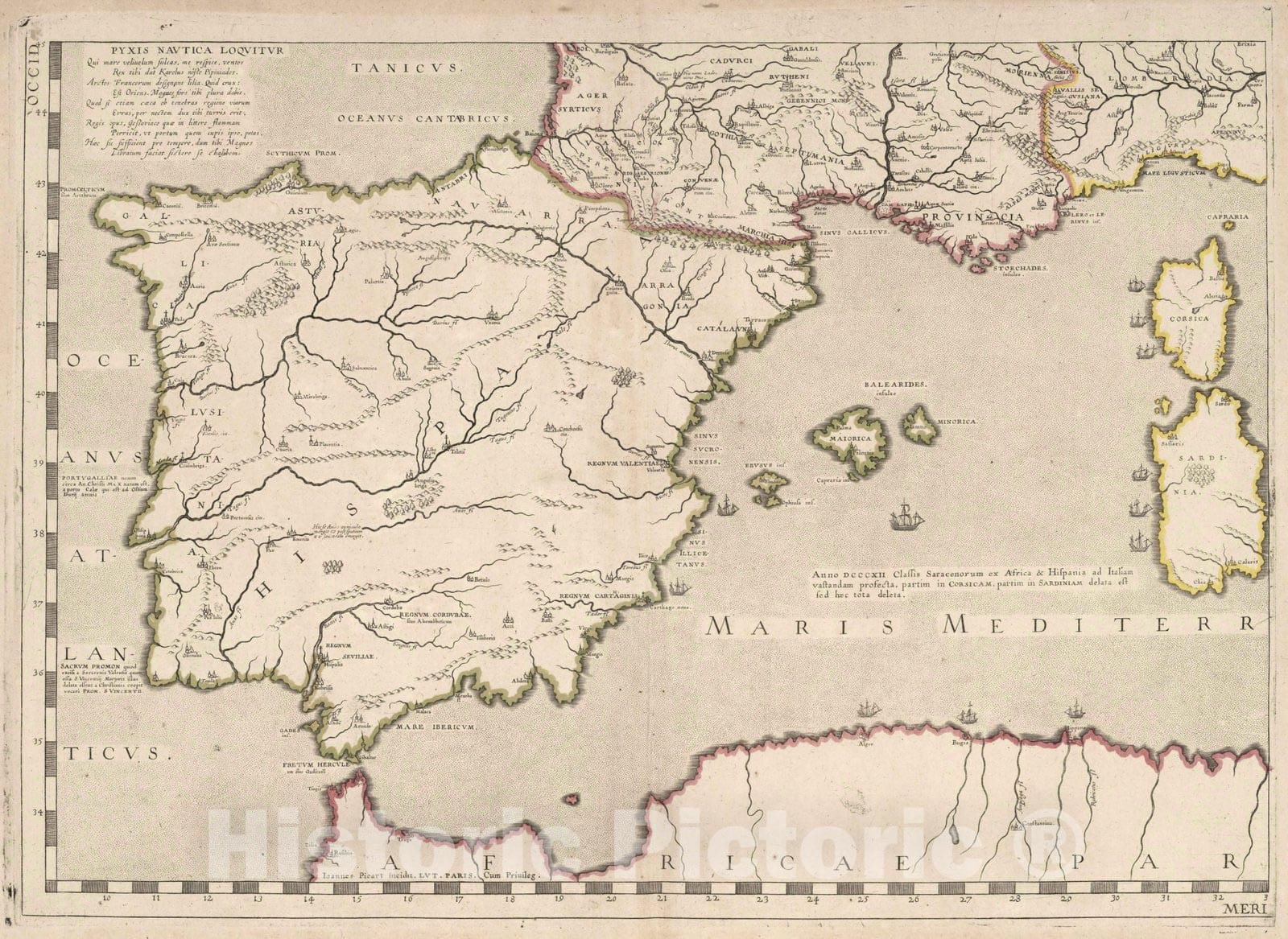 Historic Map : 1697 Empire of Charlemagne v1 - Vintage Wall Art