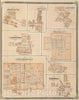 Historic Map : 1876 Crawfordsville, Montgomery Co. (with) Brownsburg, Plainfield, Jamestown, Thornton, Danville, Waveland, Ladoga. - Vintage Wall Art