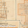 Historic Map : 1876 Crawfordsville, Montgomery Co. (with) Brownsburg, Plainfield, Jamestown, Thornton, Danville, Waveland, Ladoga. - Vintage Wall Art