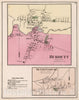 Historic Map : 1874 Burdett. Bennettsburg, New York. - Vintage Wall Art
