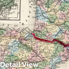 Historic Map : 1874 Map of France and Portugal - Vintage Wall Art