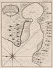 Historic Map : Saint Lucia, , West Indies 1763 Plan du Cul de Sac des Roseaux dans I'isles de Ste Lucie. , Vintage Wall Art