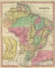 Historic Map : 1836 Brazil. - Vintage Wall Art