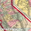 Historic Map : 1860 County Map of California : Vintage Wall Art
