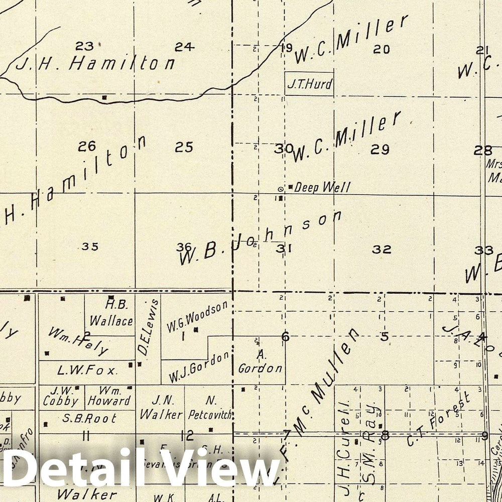 Historic Map : 1891 R.19-20E T.11-12S. - Vintage Wall Art
