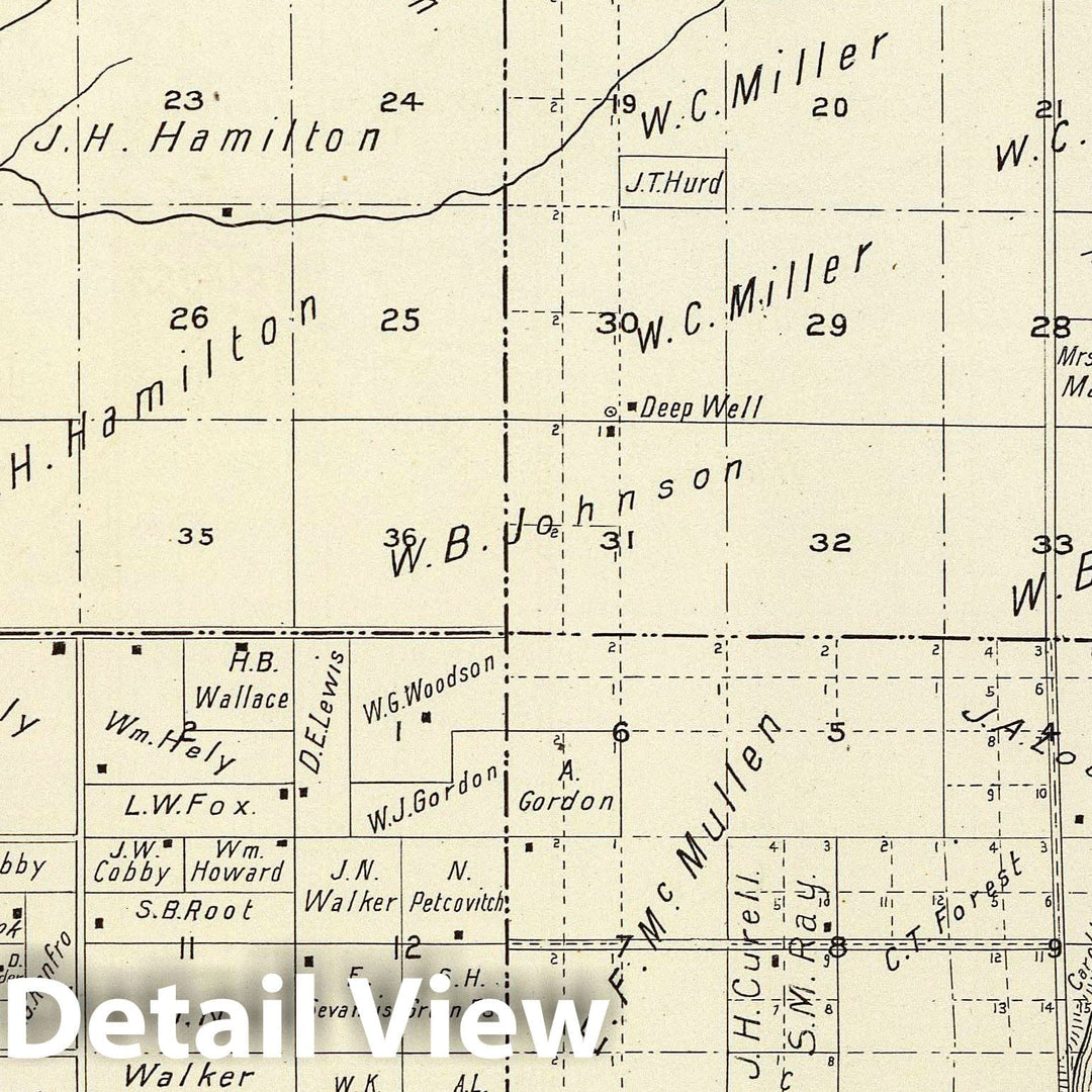 Historic Map : 1891 R.19-20E T.11-12S. - Vintage Wall Art