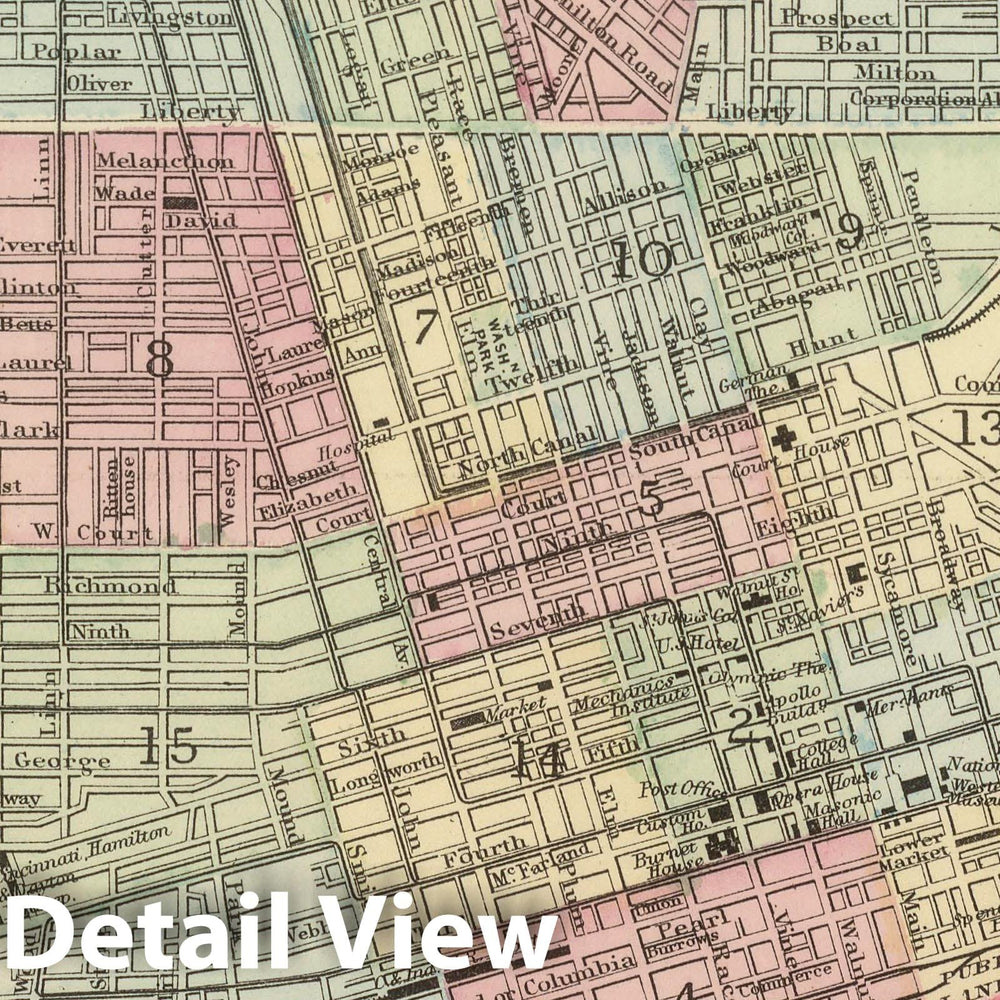Historic Map : 1884 Cincinnati. - Vintage Wall Art