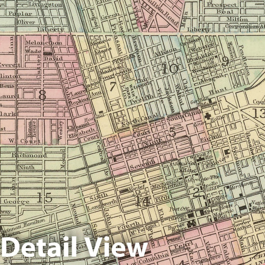 Historic Map : 1884 Cincinnati. - Vintage Wall Art