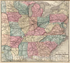 Historic Map : 1875 Pittsburg, Cincinnati and St. Louis R.R, Pan Handle Route and Principal Connections. - Vintage Wall Art