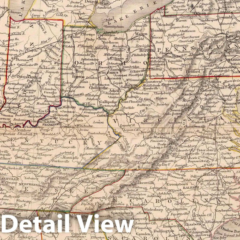 Historic Wall Map : 1841 United States. - Vintage Wall Art