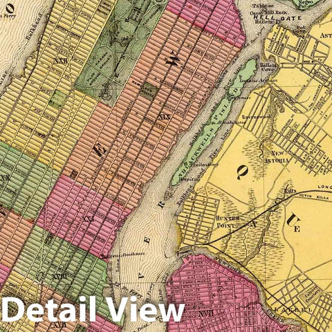 Historic Map : 1868 New York, Brooklyn. - Vintage Wall Art