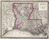Historic Map : 1874 Louisiana. - Vintage Wall Art