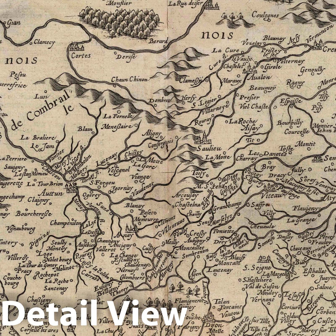 Historic Map : Bourgogne , France 1632 Burgundia Ducatus. , Vintage Wall Art