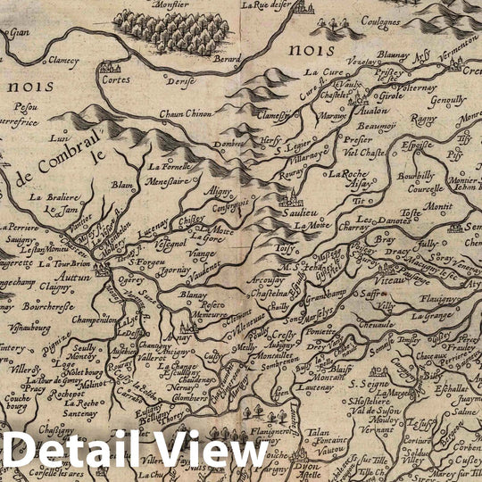 Historic Map : Bourgogne , France 1632 Burgundia Ducatus. , Vintage Wall Art