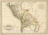 Historic Wall Map : Bolivia; Peru, 1837 Perou et Bolivia. v2 , Vintage Wall Art