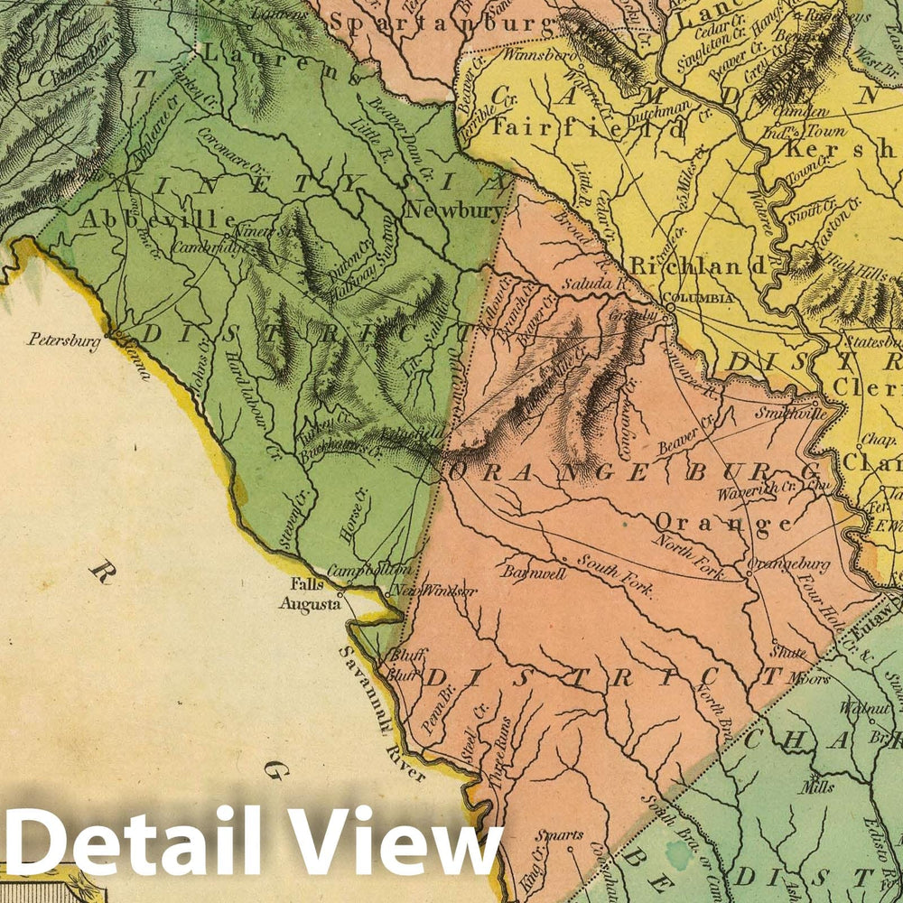 Historic Map : 1816 South Carolina. - Vintage Wall Art