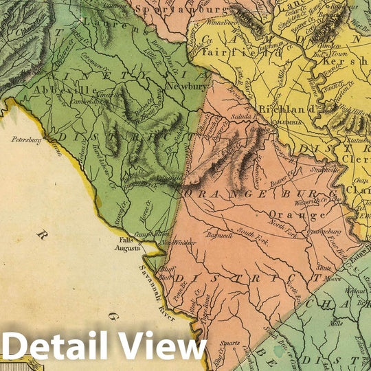 Historic Map : 1816 South Carolina. - Vintage Wall Art