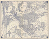 Historic Map - 1938 Thomas Bros. Map of San Diego, National City & La Mesa, California. - Vintage Wall Art