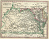 Historic Map : National Atlas - 1828 Virginia, Maryland And Delaware - Vintage Wall Art