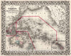Historic Map : 1877 Map of Oceanica, exhibiting its various divisions, island groups - Vintage Wall Art