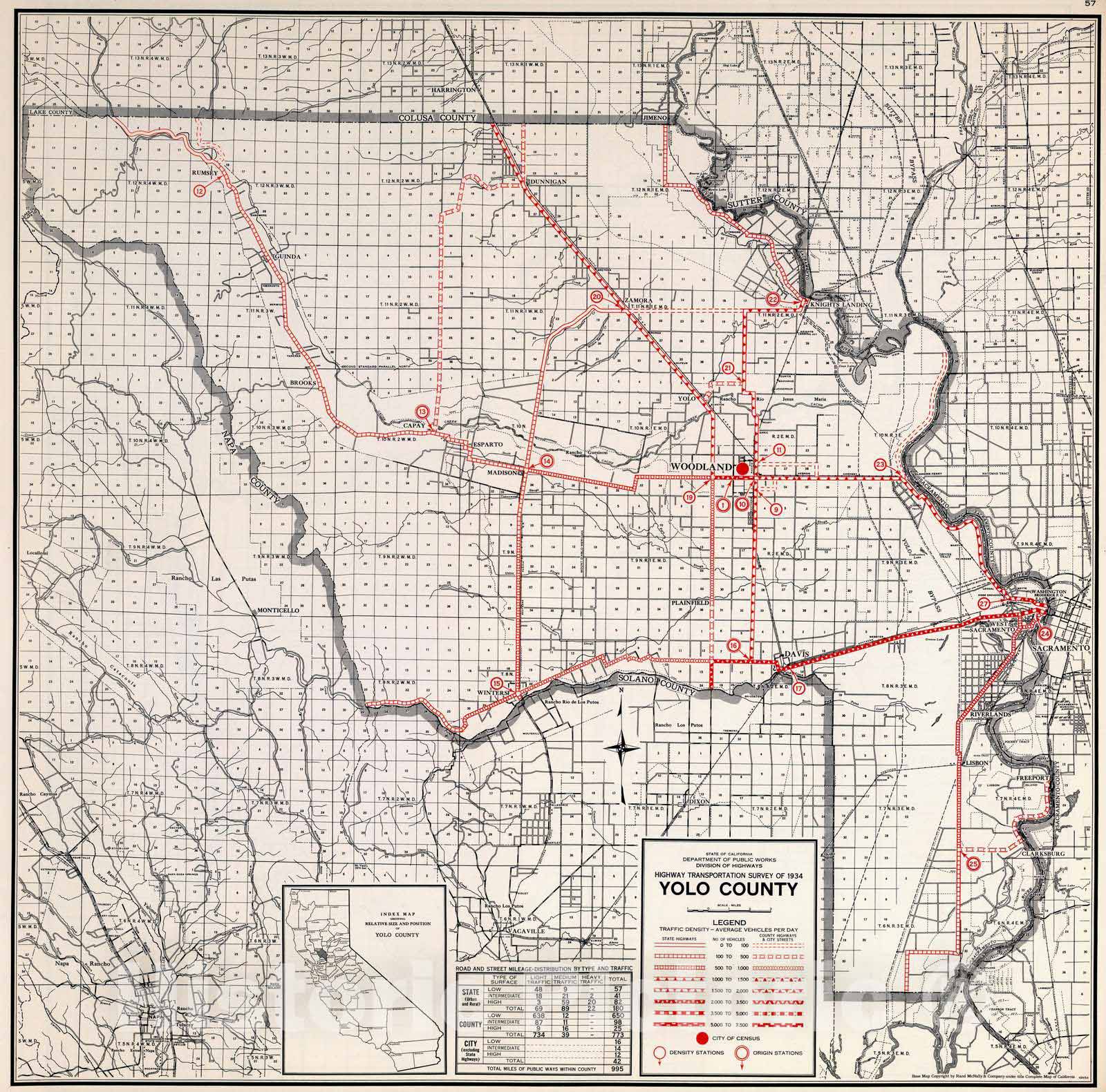 Historic Map : 1935 Yolo County. - Vintage Wall Art